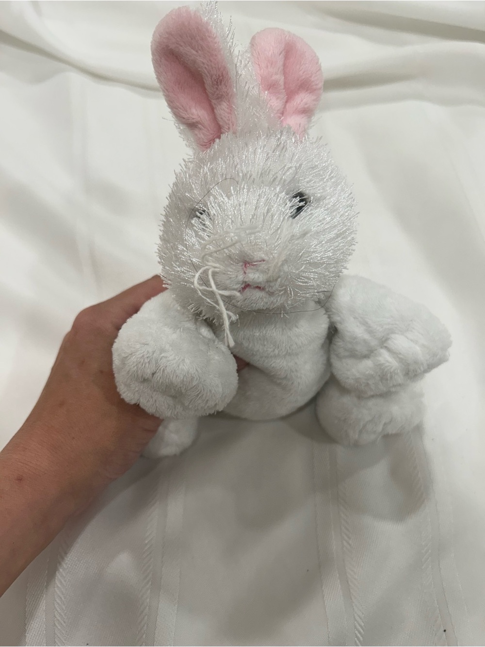 Ganz Webkinz White Rabbit Bunny Plush HM106 Retired No Code Stuffed Animal